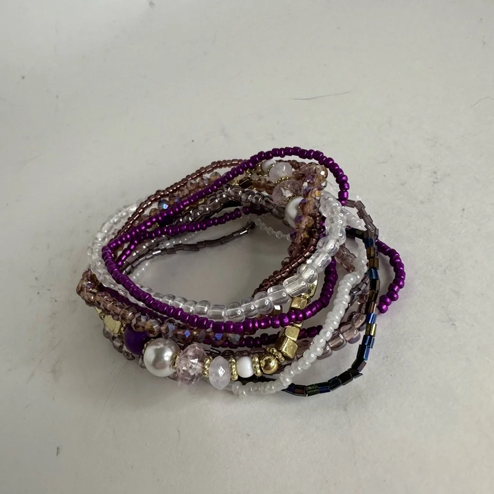 Multi-Color Beaded Bracelet Set - Picture 5 of 7